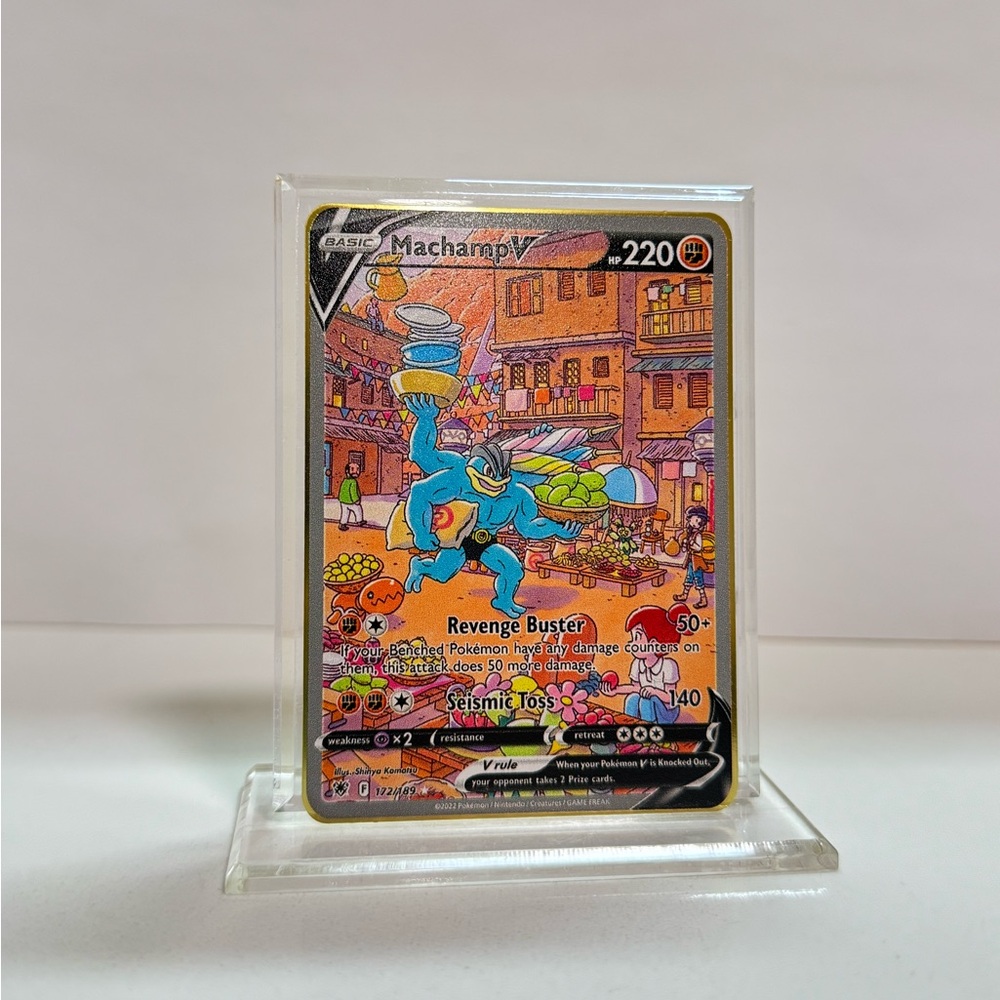 Pokemon Machamp V METAL GOLD CARD Collectible/Gift/Fan Art
